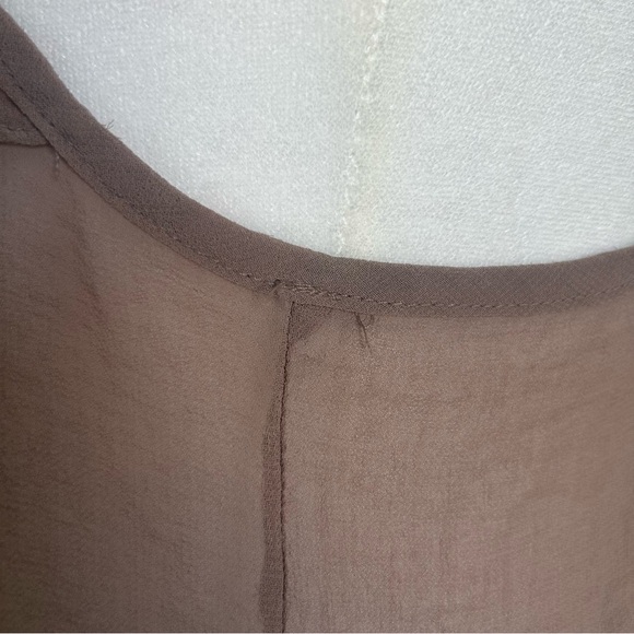 Brown Button Up Ruffle Cami - Picture 10 of 16